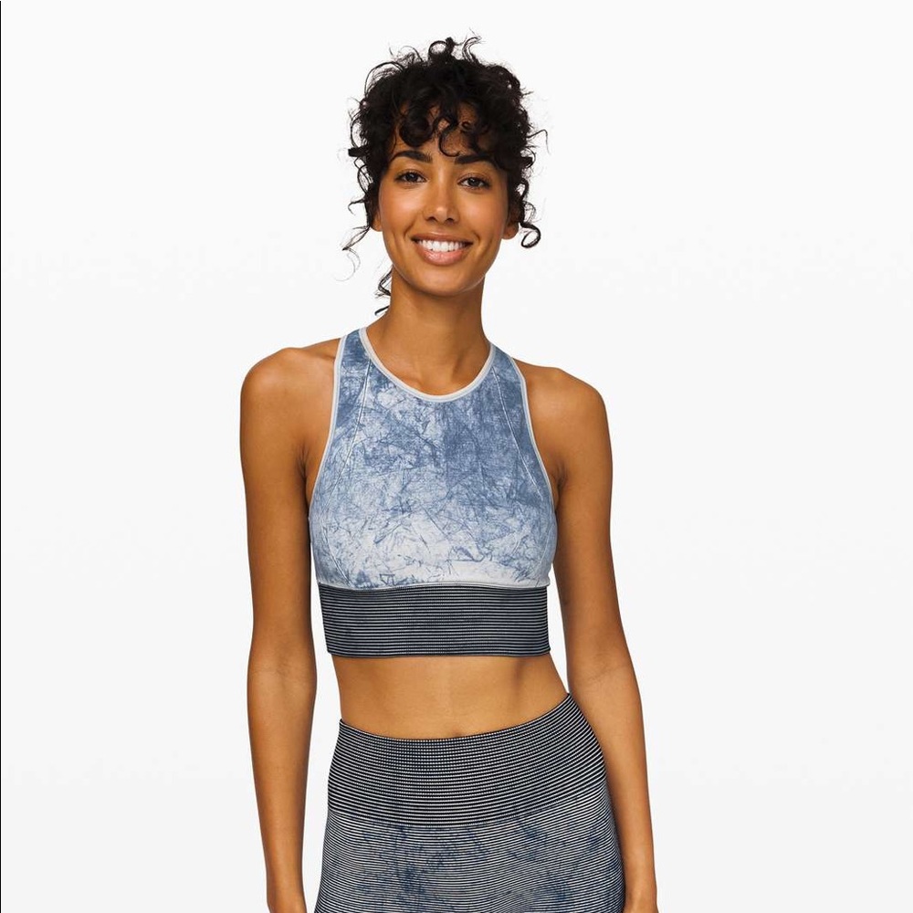 Lululemon Blue Ebb to Train Sports Bra Crop Tank